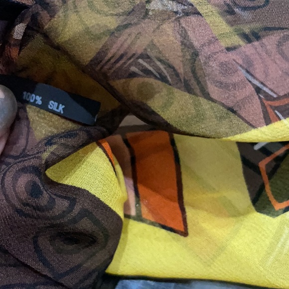 Silk Lauren Moshi Victoria Tribal Scarf - Picture 4 of 4